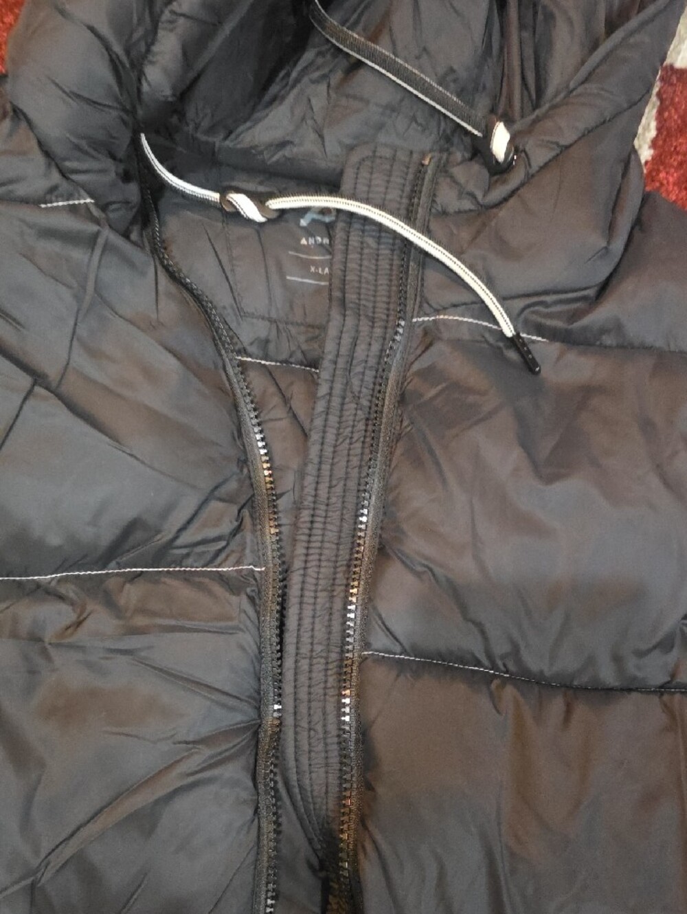 Andrew Marc Black Hooded Puffer Vest for Women - Picture 5 of 6
